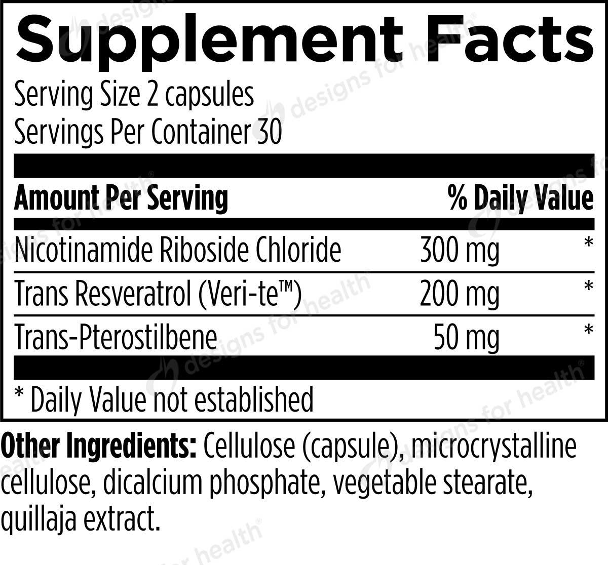 Designs for Health CellGuard‐NR Ingredients