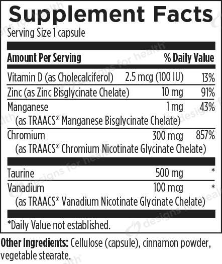 Designs for Health Chromium Synergy Ingredients