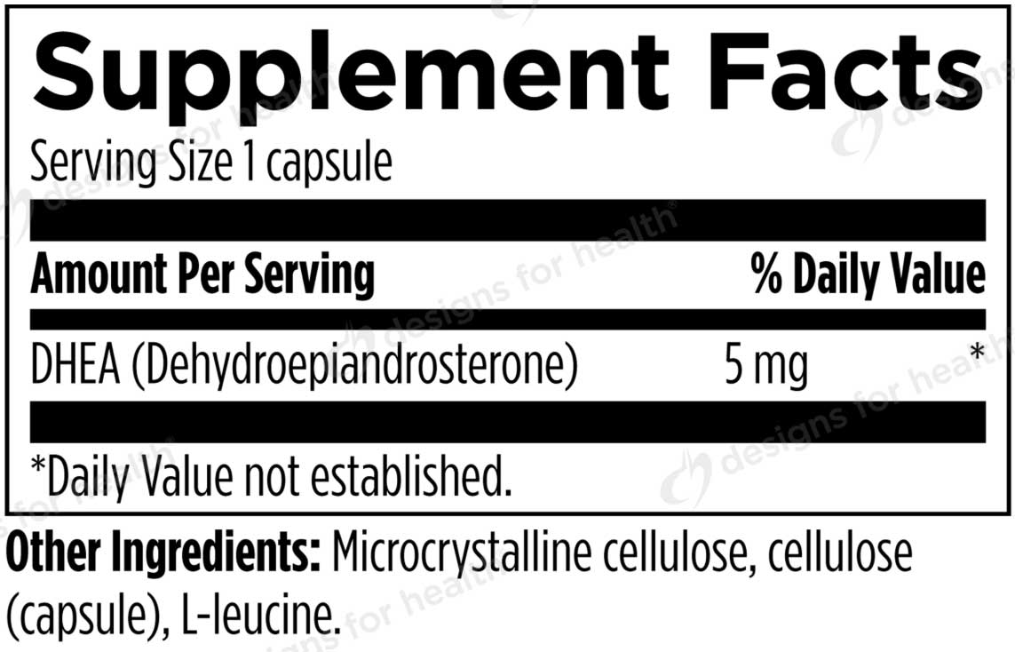 Designs for Health DHEA 5 mg Ingredients