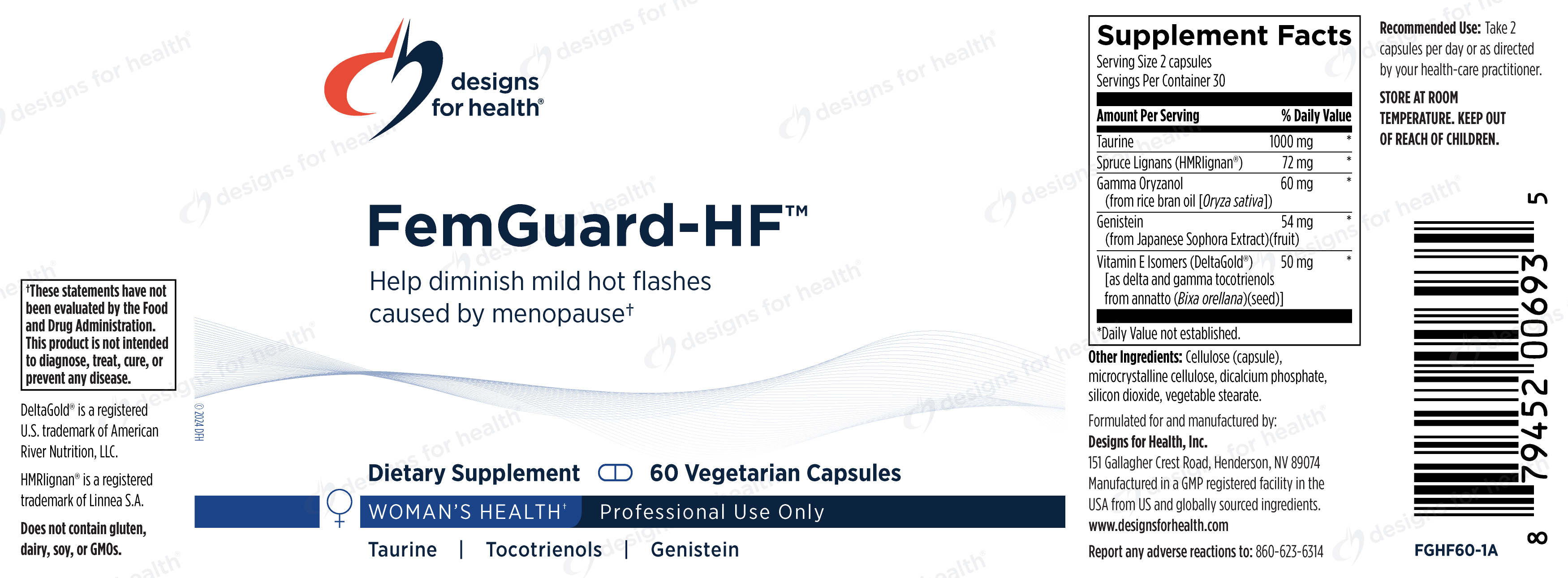 Designs for Health FemGuard-HF™ Label