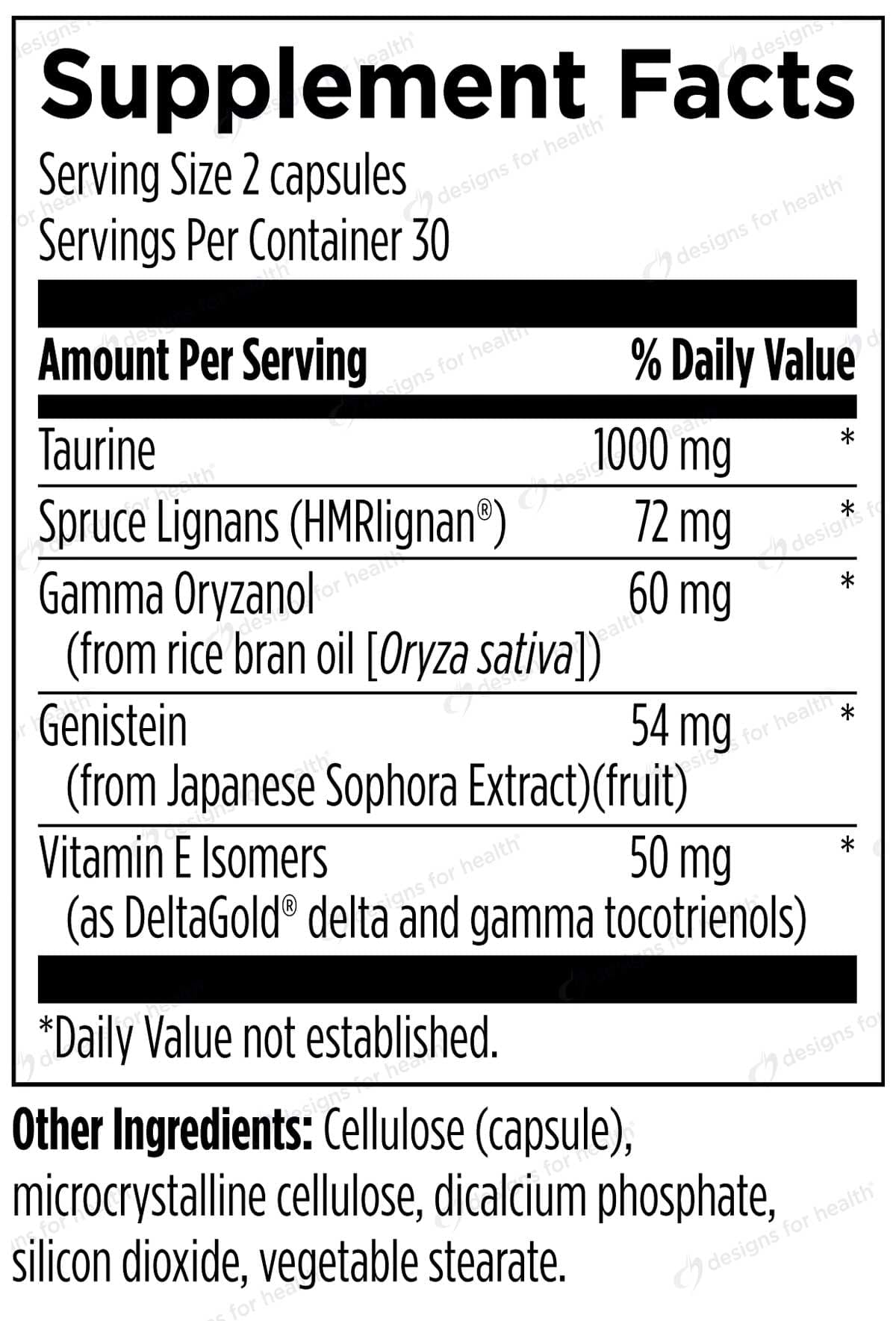 Designs for Health FemGuard-HF™ Ingredients