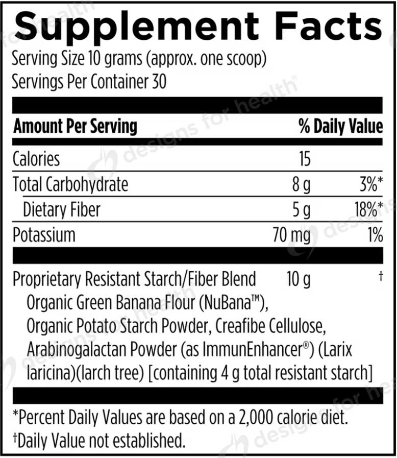 Designs for Health Fiber Prebiotic Complete RS (Formerly PaleoFiber RS) Ingredients