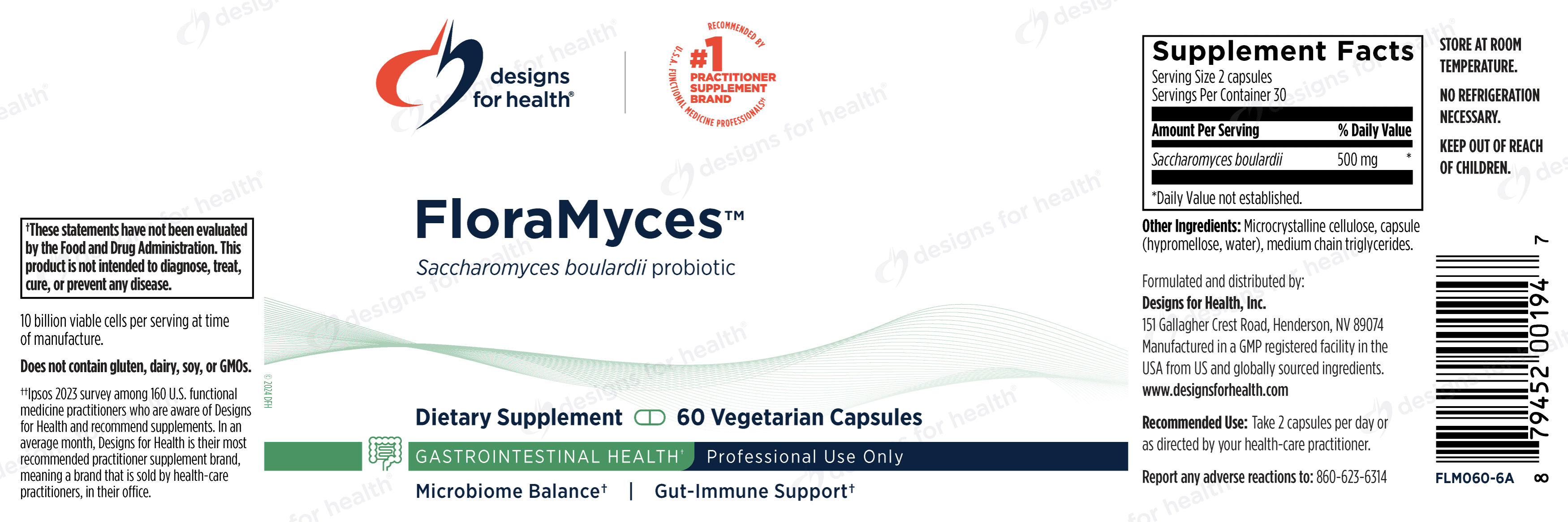 Designs for Health FloraMyces Label