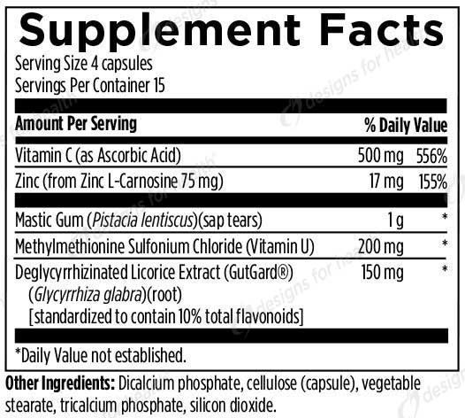 Designs for Health GastroMend-HP Ingredients