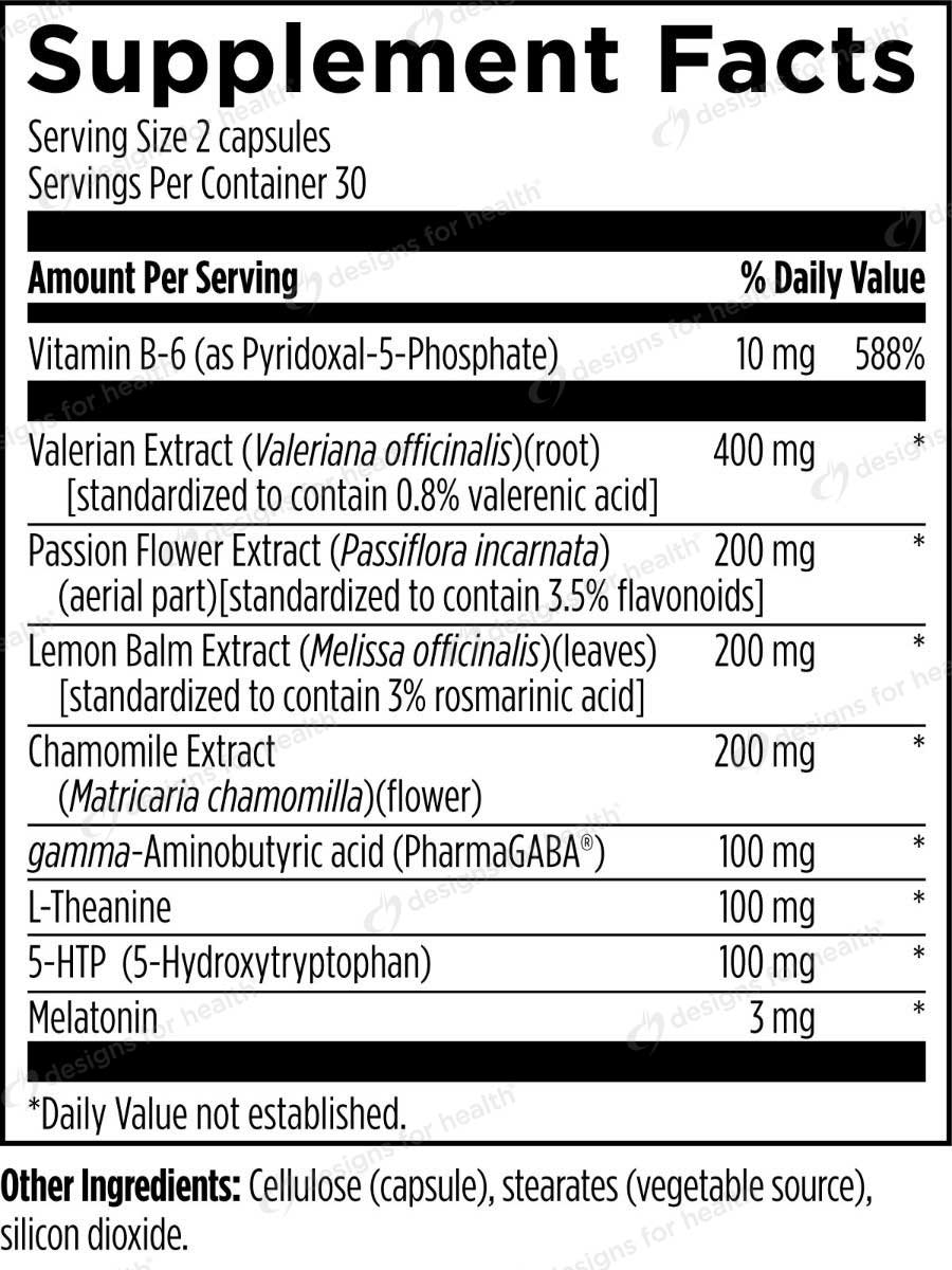 Designs for Health Insomnitol Capsules Ingredients