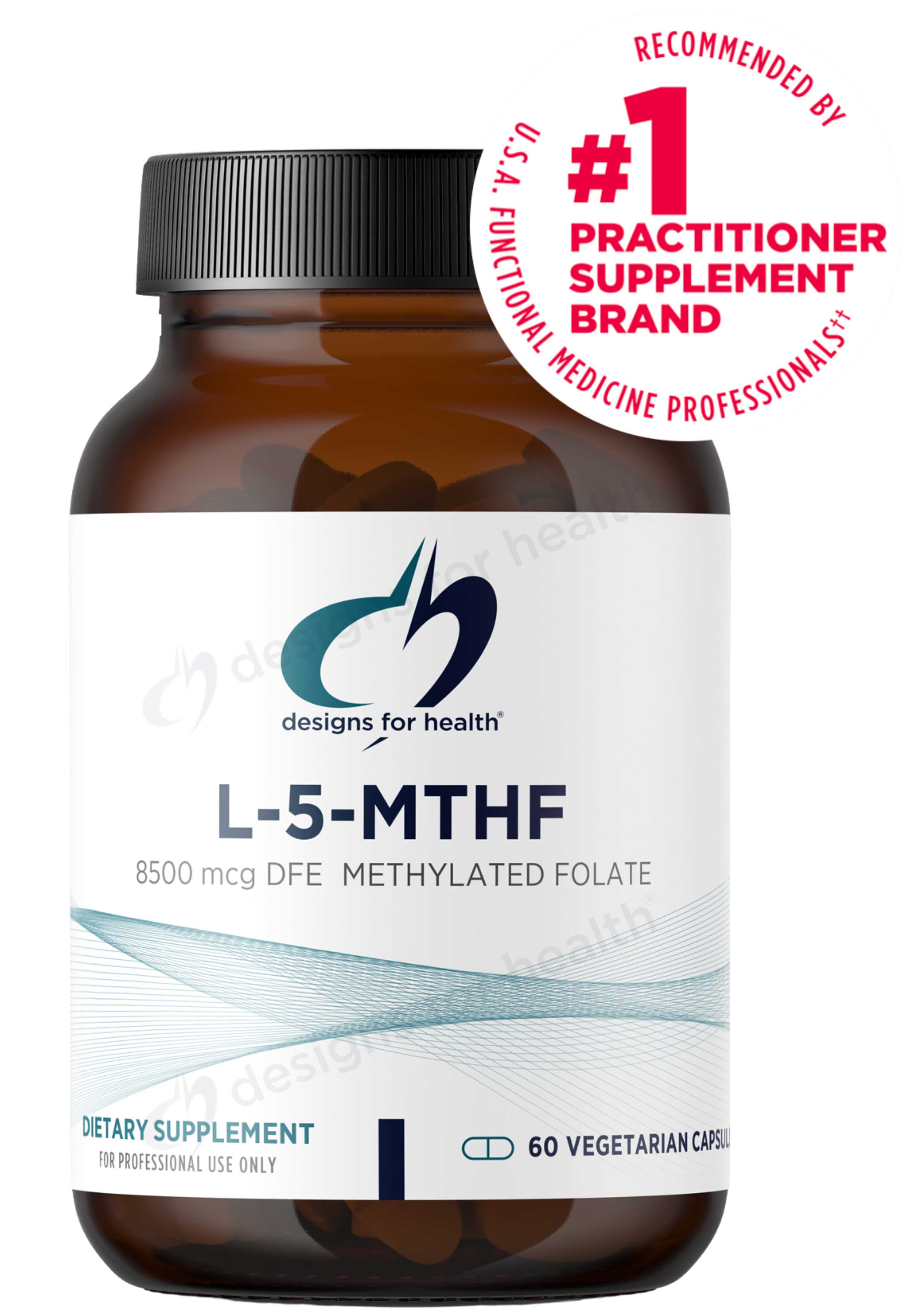 Designs for Health L-5-MTHF (5 mg) 8500 mcg DFE