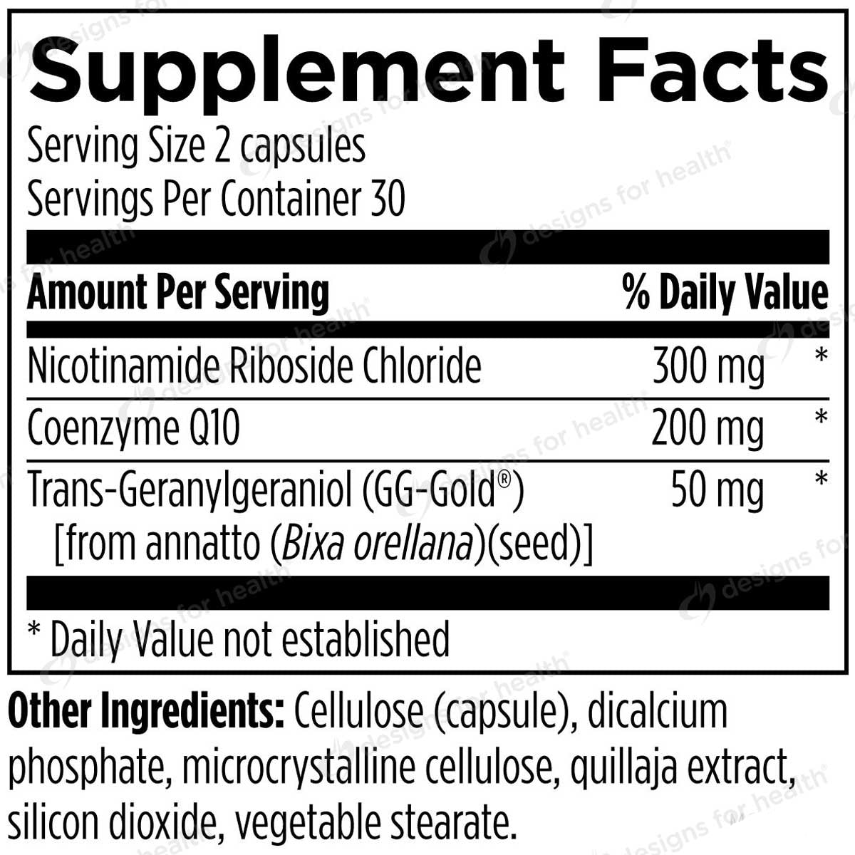 Designs for Health Mito-NR Ingredients