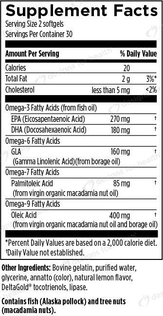 Designs for Health OmegAvail Synergy Ingredients
