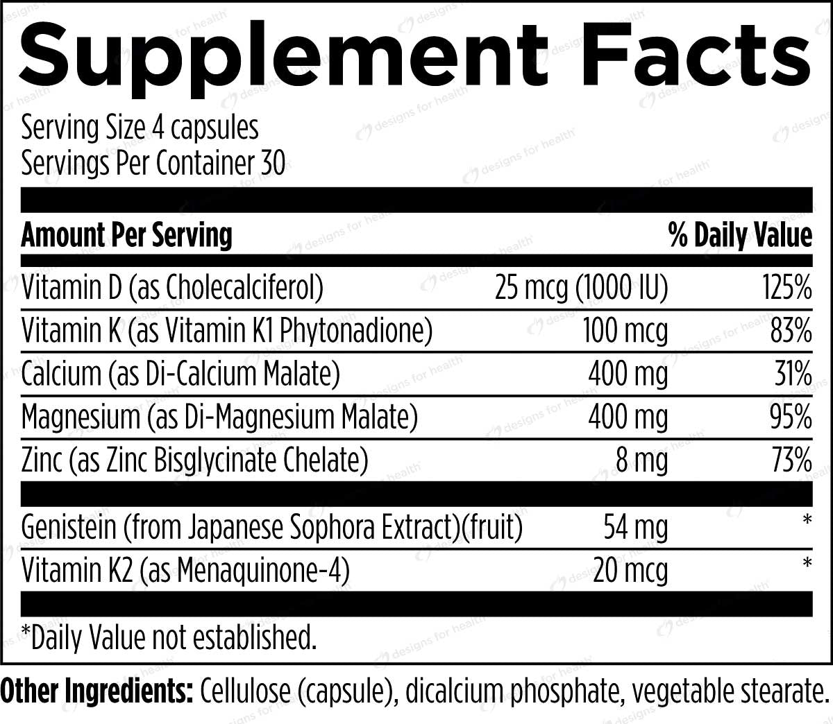 Designs for Health Osteoben Ingredients