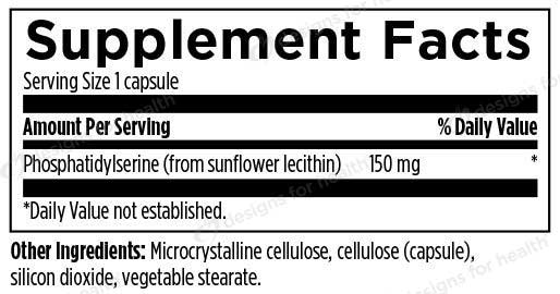 Designs for Health PS 150 Phosphatidylserine Ingredients