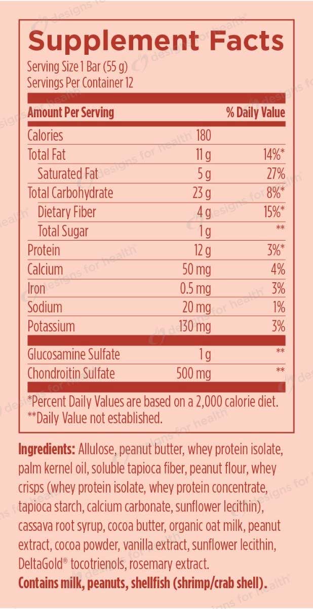 Designs for Health Peanut Butter Joint Power Ingredients