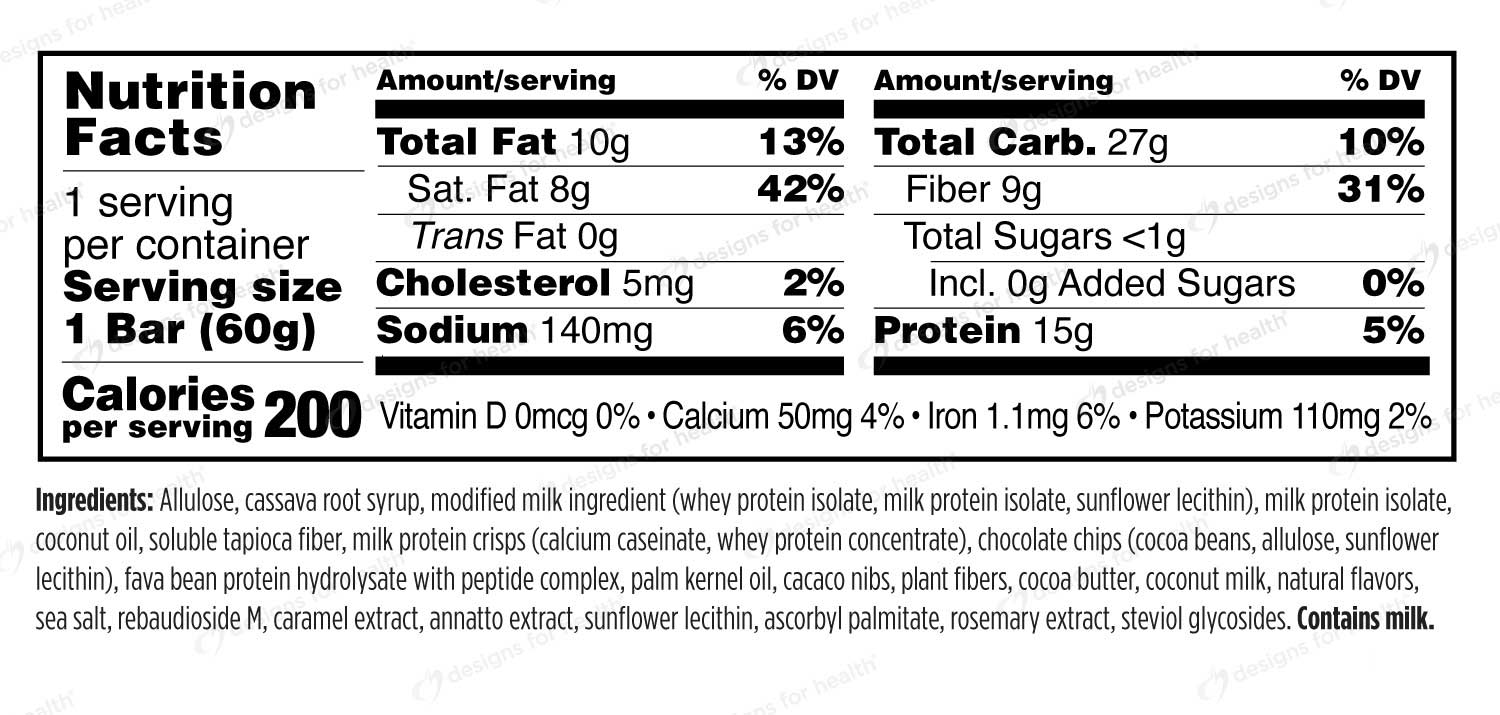 Designs for Health Performance Peptides Bar Ingredients