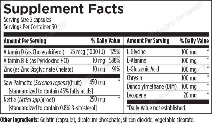 Designs for Health Prostate Supreme Ingredients