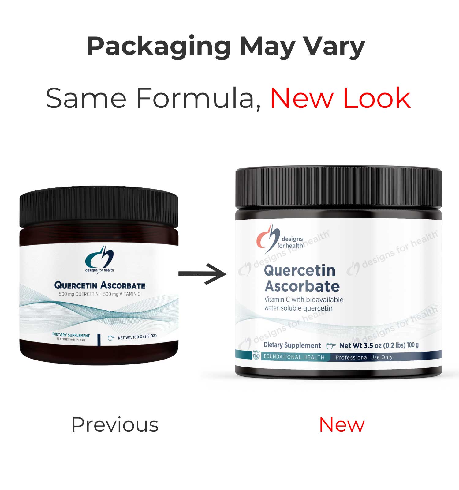 Designs for Health Quercetin Ascorbate New Look