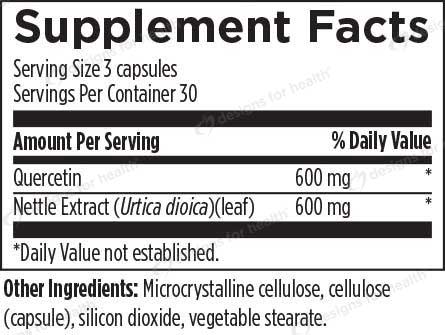 Designs for Health Quercetin + Nettles Ingredients