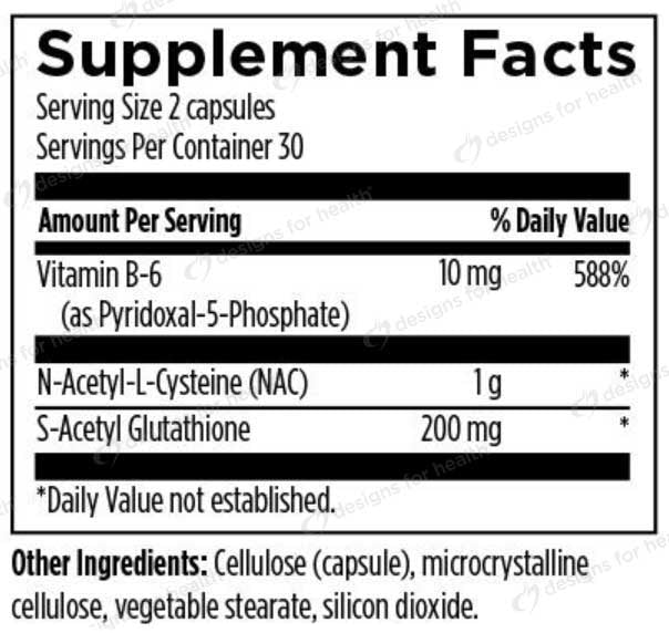 Designs for Health S-Acetyl Glutathione Synergy Ingredients