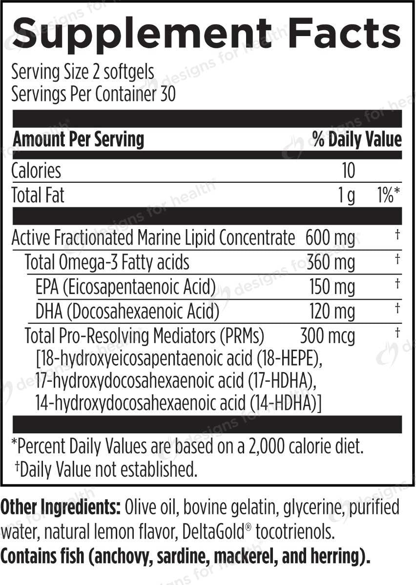 Designs for Health SPM Supreme Ingredients