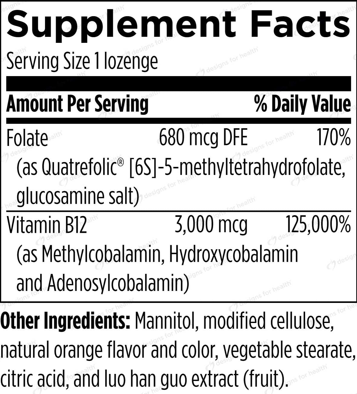 Designs for Health Trifolamin Ingredients