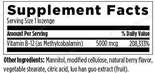Designs for Health Vitamin B12 Lozenges Ingredients