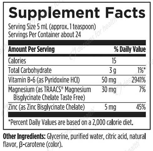 Designs for Health Vitamin B-6 Liquid Ingredients