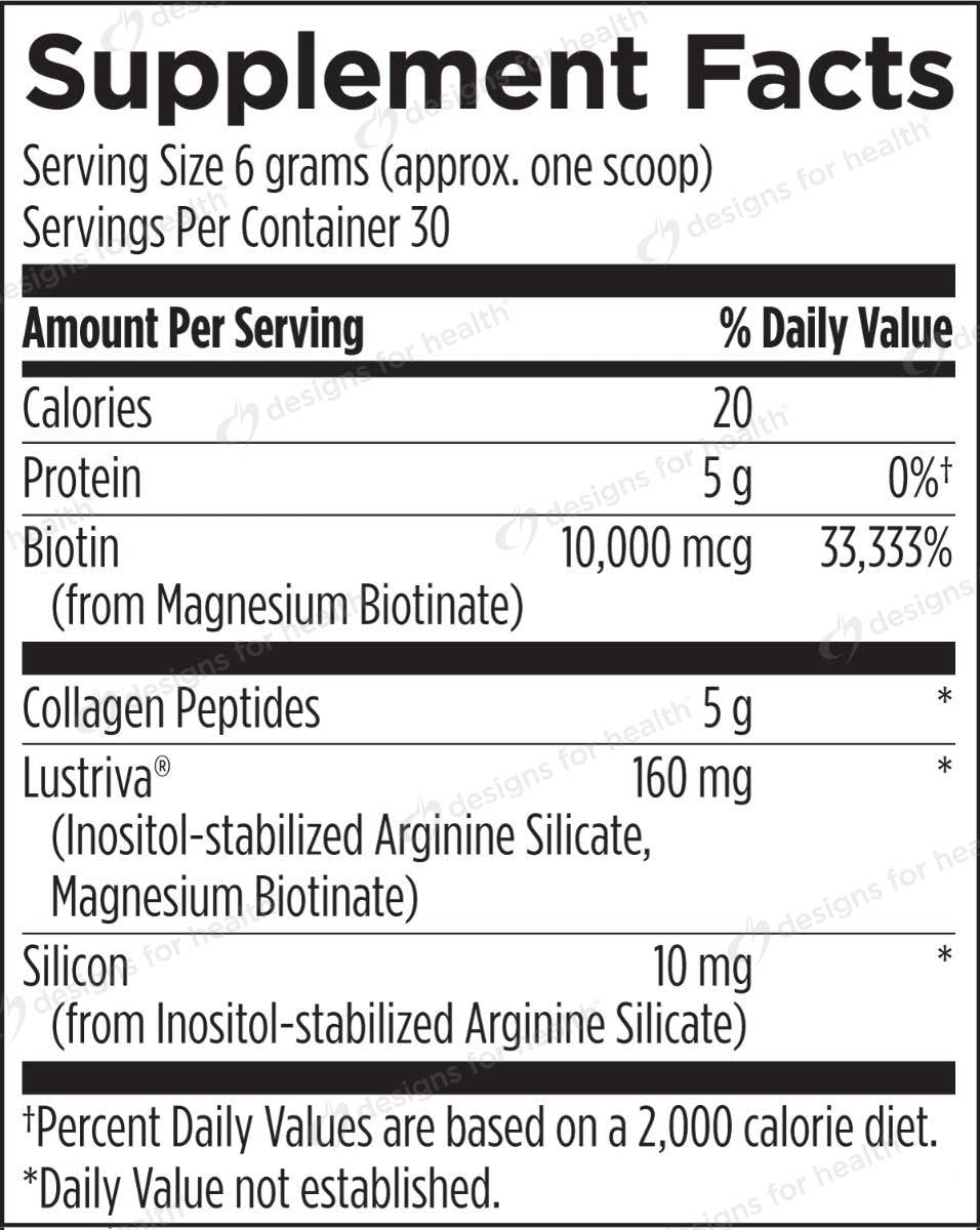 Designs for Health Whole Beauty Collagen Ingredients