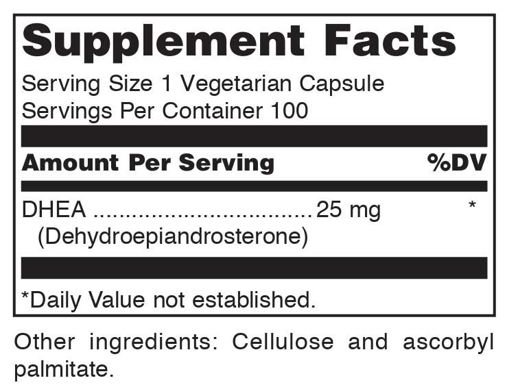 Douglas Laboratories DHEA 25mg Ingredients