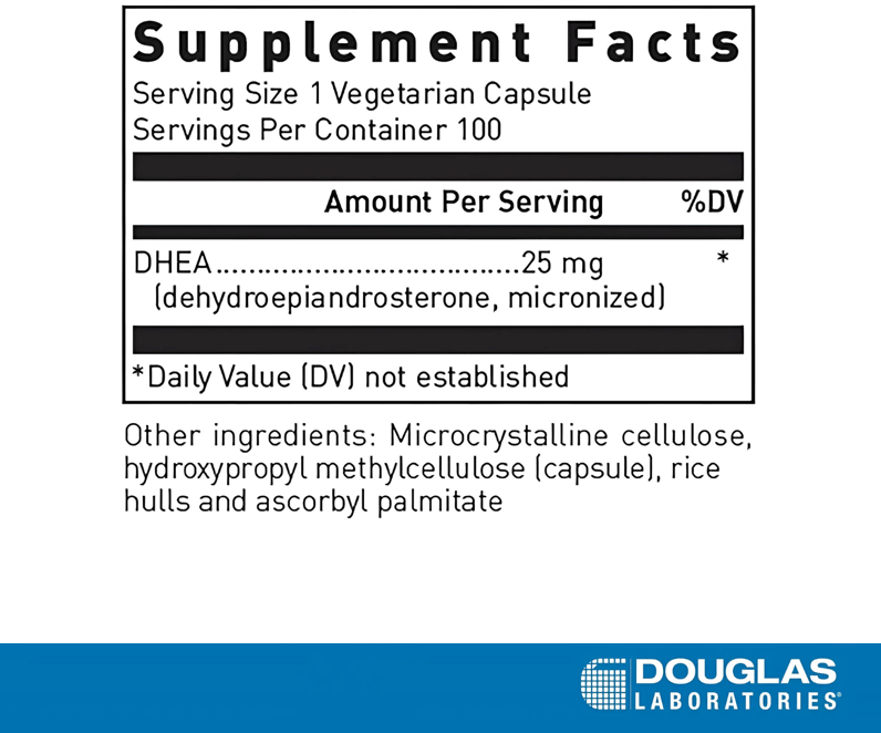 Douglas Laboratories DHEA 25mg Ingredients