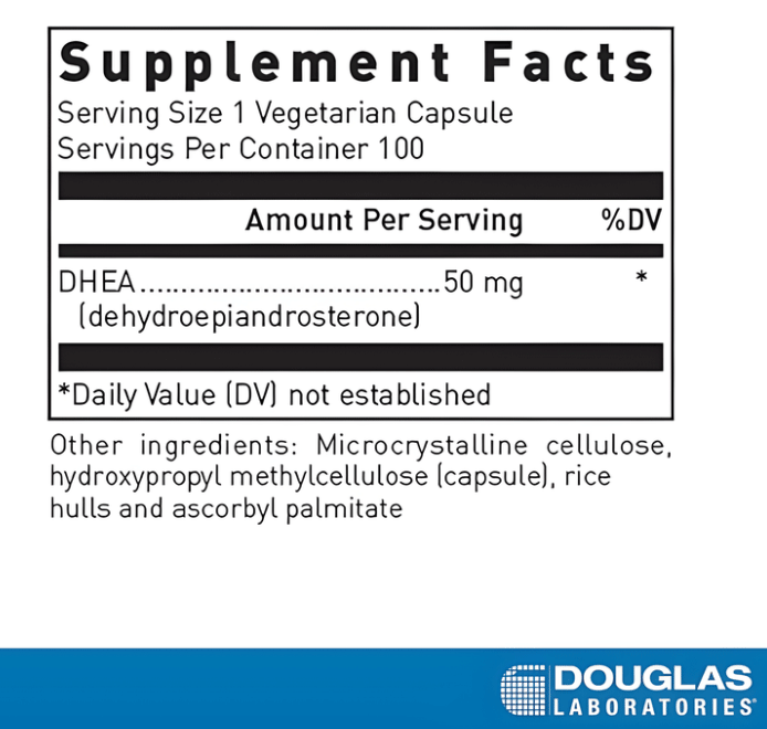 Douglas Laboratories DHEA 50mg Ingredients