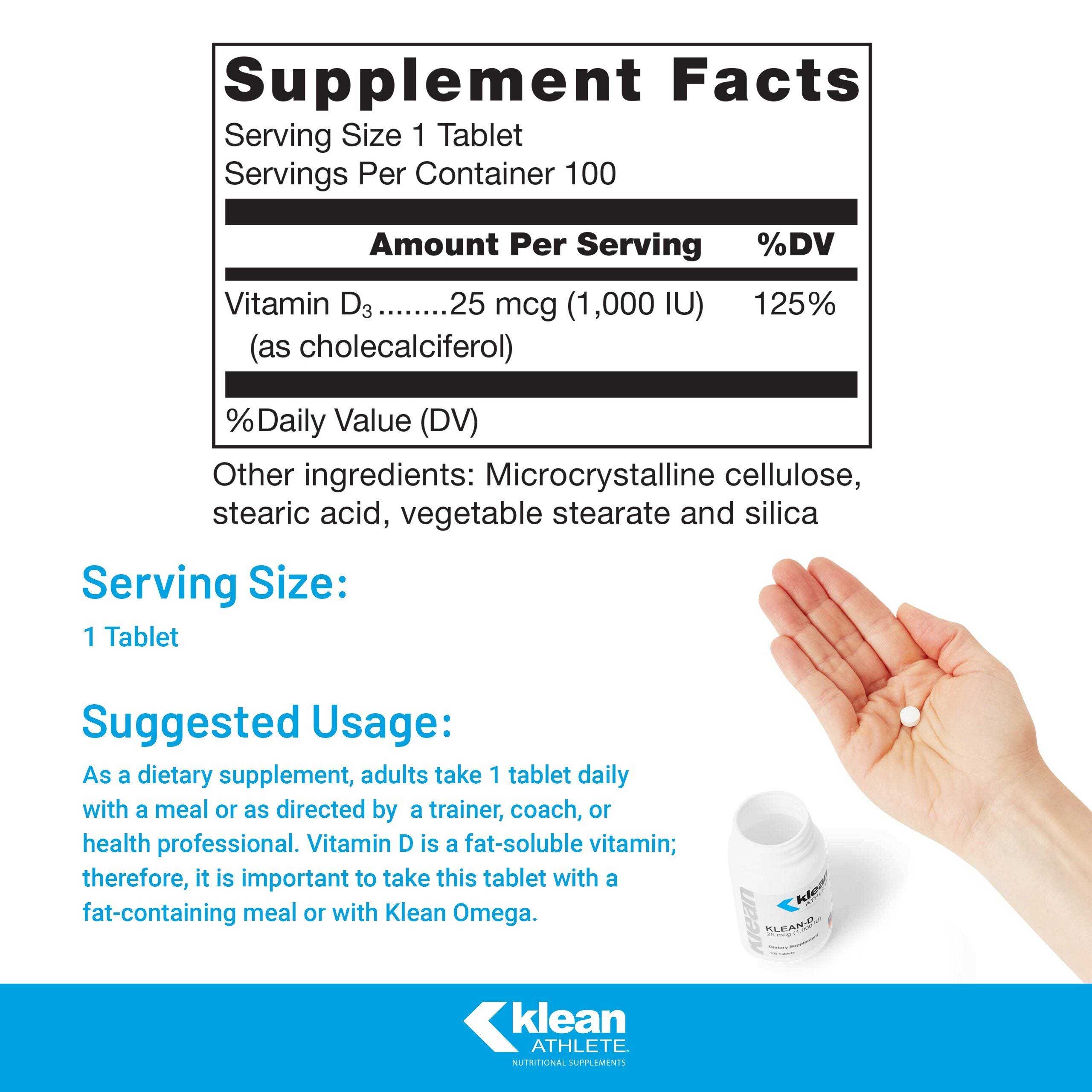 Douglas Laboratories Klean-D 25 mcg (1,000 IU) Ingredients