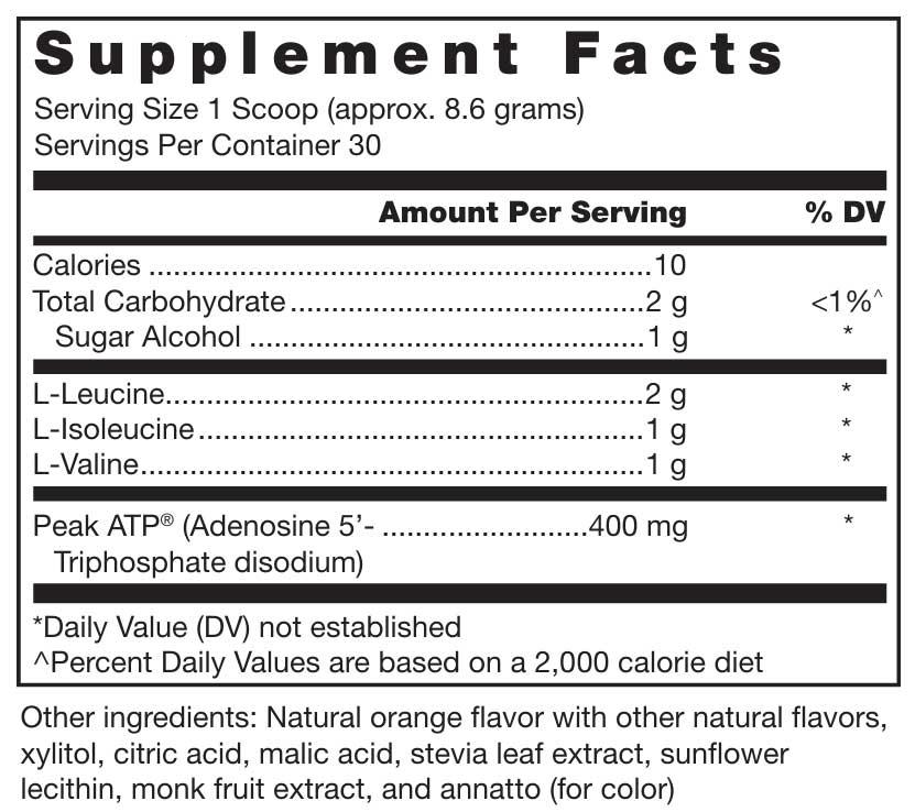Douglas Laboratories Klean BCAA + Peak ATP® Ingredients