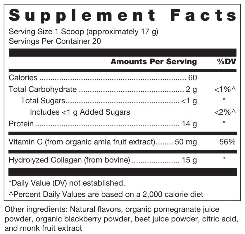 Douglas Laboratories Klean Collagen+C - Natural Berry Flavor Ingredients