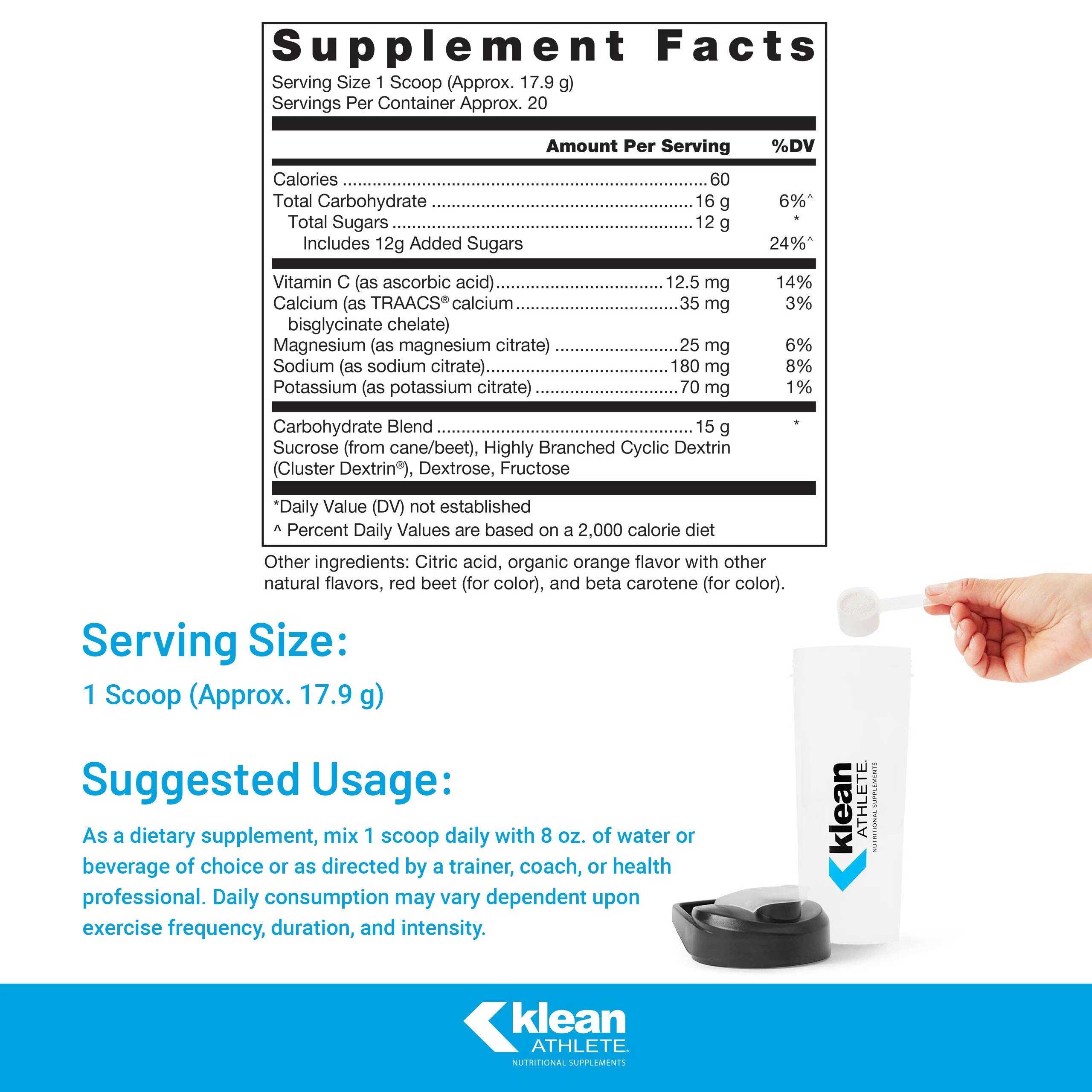 Douglas Laboratories Klean Hydration Ingredrients