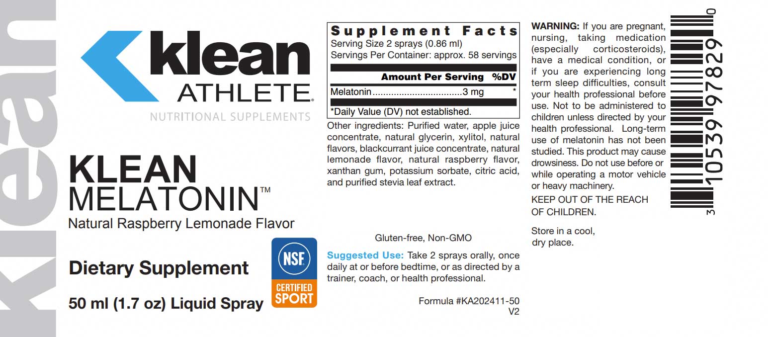 Douglas Laboratories Klean Melatonin Label