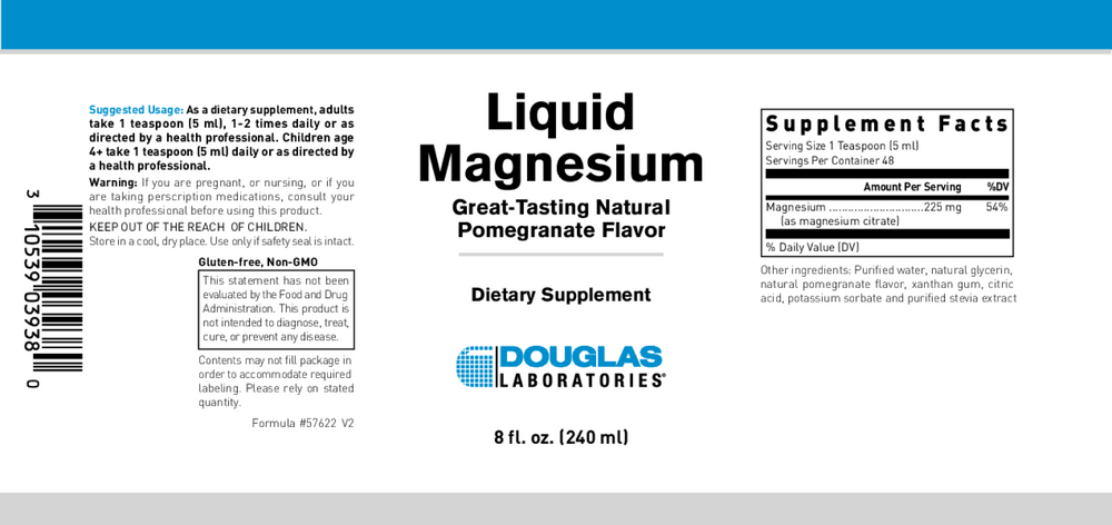 Douglas Laboratories Liquid Magnesium Label