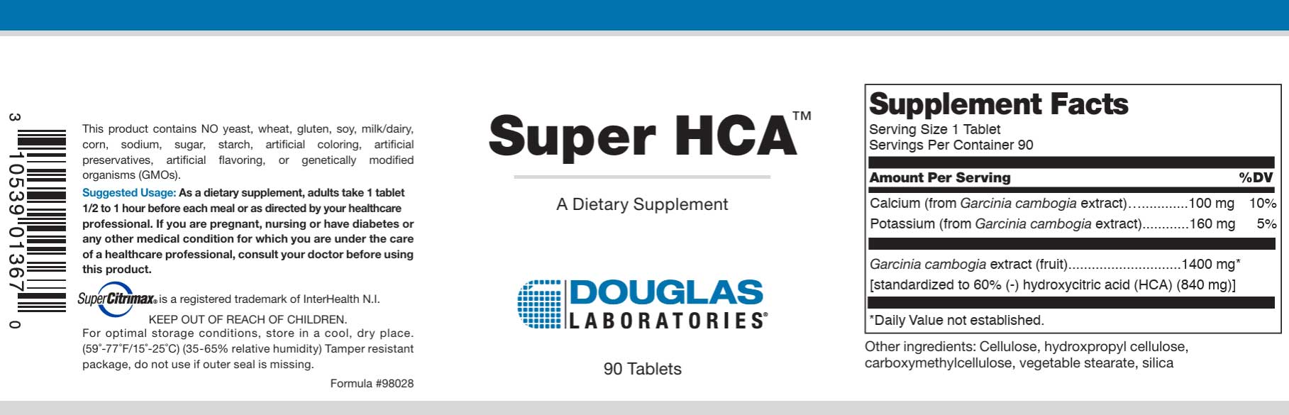 Douglas Laboratories Super HCA Label