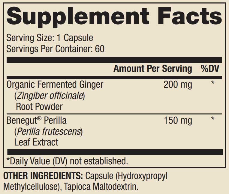 Dr. Mercola Fermented Ginger with Benegut Ingredients