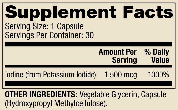 Dr. Mercola Iodine Ingredients