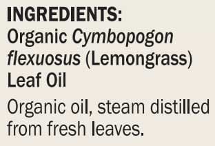 Dr. Mercola Lemongrass Essential Oil Organic Ingredients