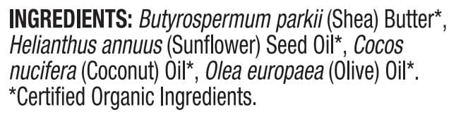 Dr. Mercola Organic Body Butter Unscented Ingredients