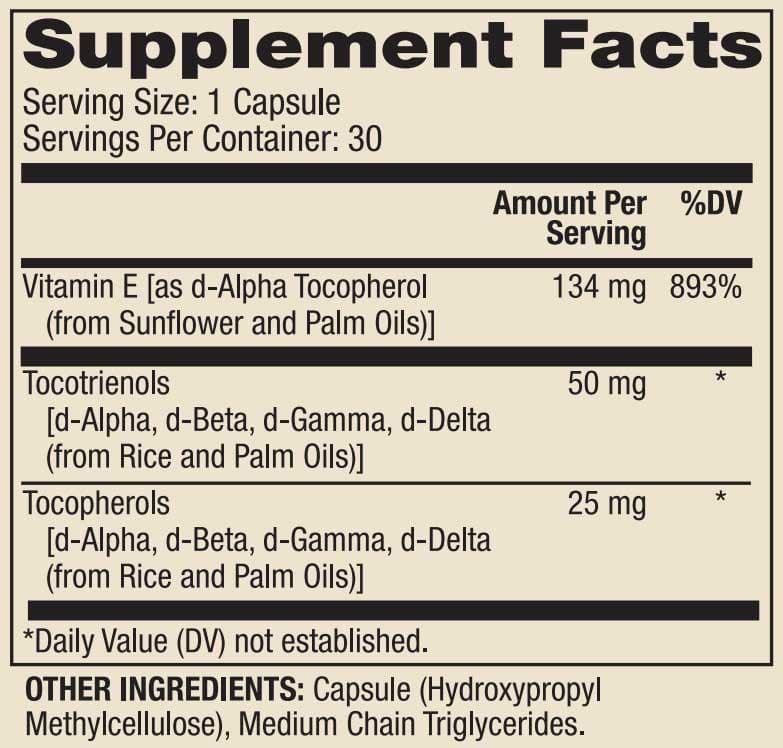 Dr. Mercola Vitamin E Ingredients