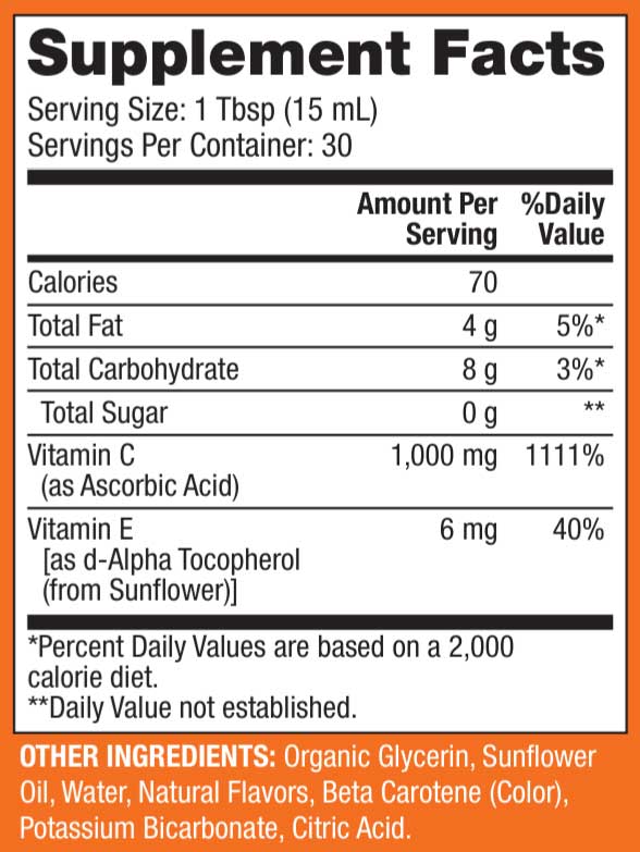 Dr. Mercola Liposomal Vitamin C Liquid Ingredients