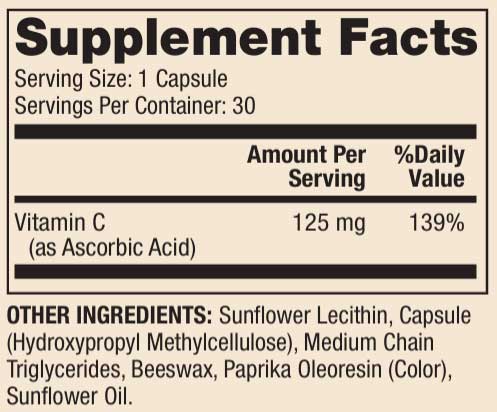 Dr. Mercola Liposomal Vitamin C for Kids Ingredients