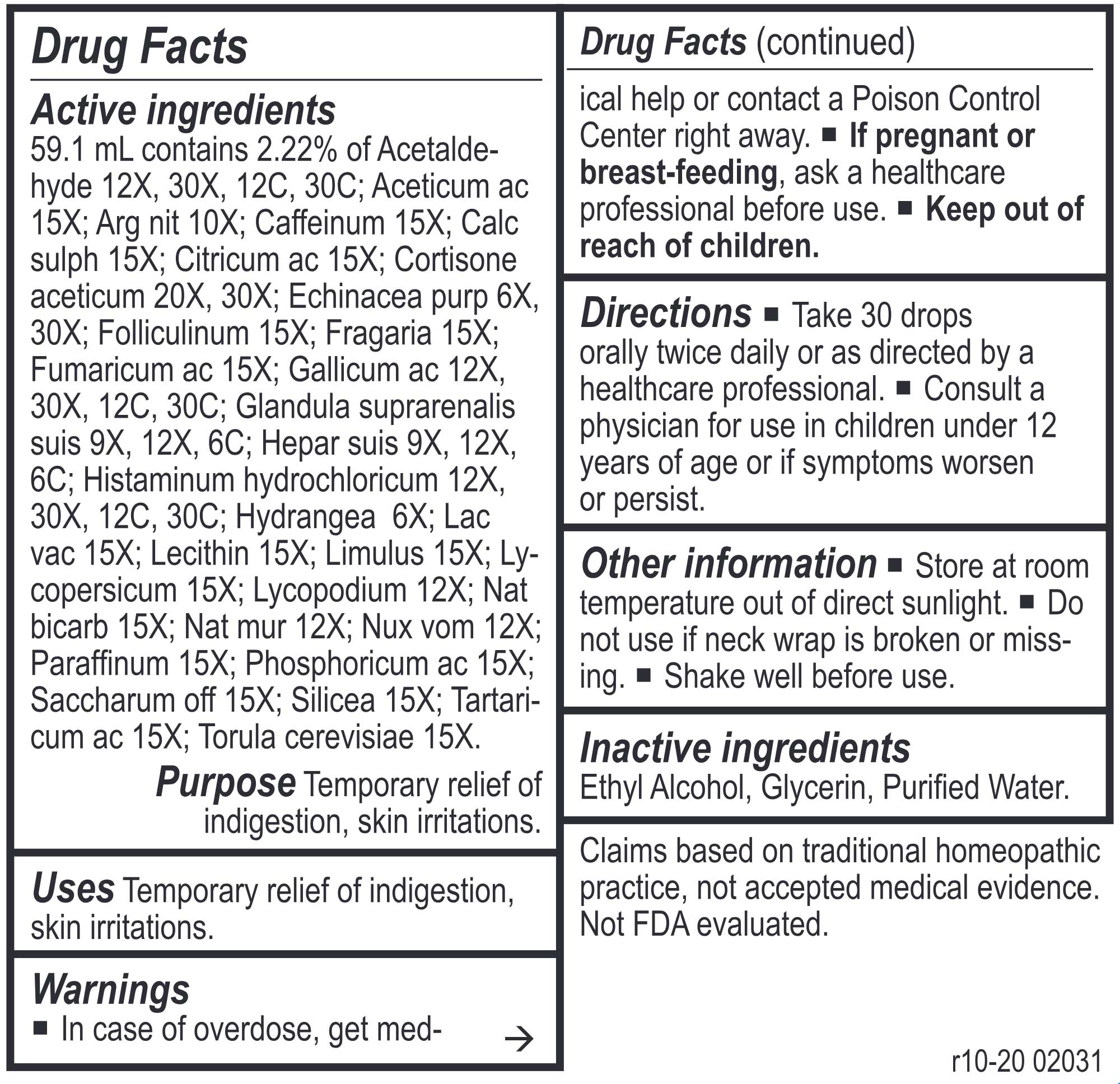 Energetix Aller-Chord F Ingredients