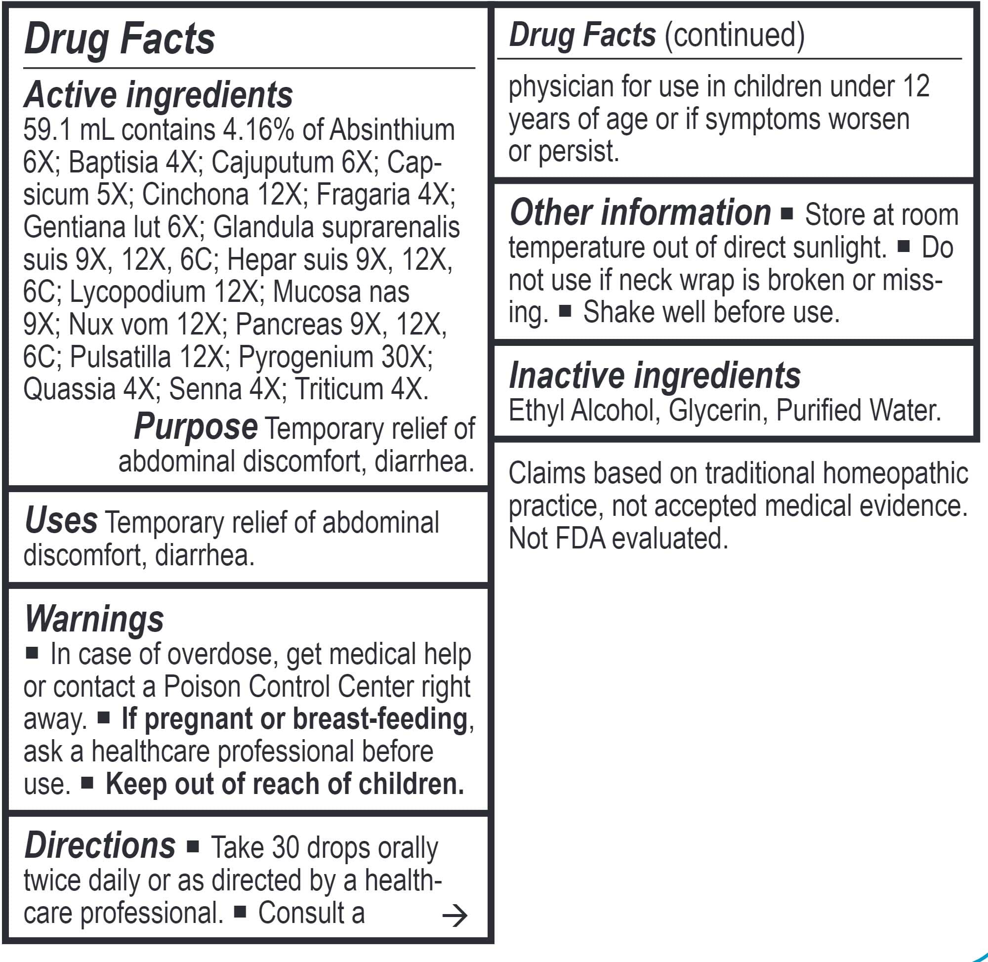 Energetix Amoeba-Chord Ingredients