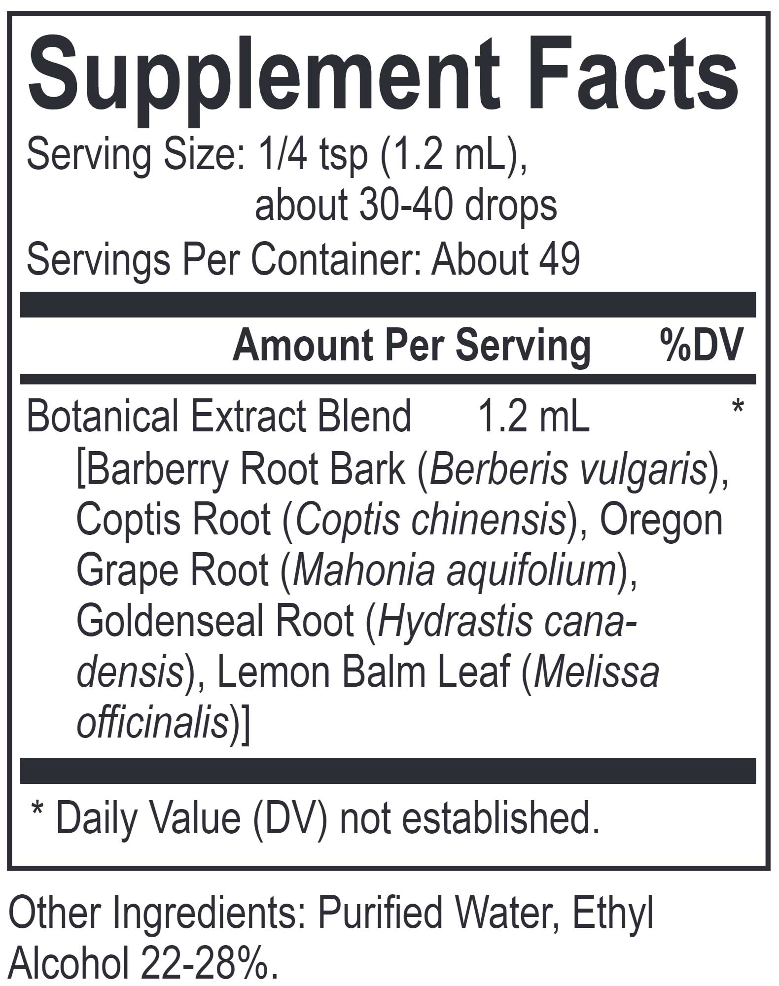 Energetix Core Berberine Blend Ingredients