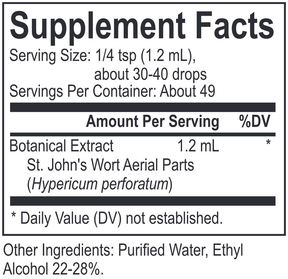 Energetix Core St. John's Wort Ingredients