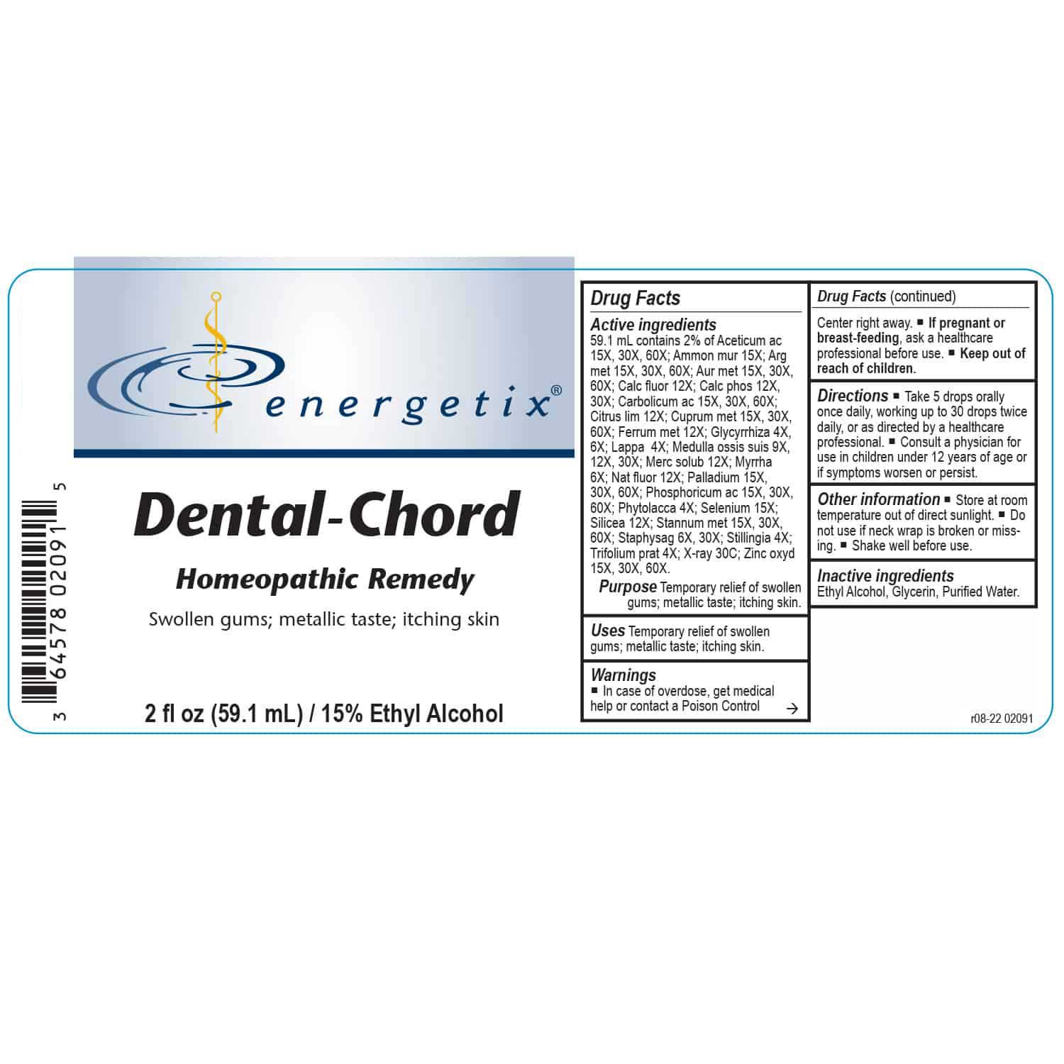 Energetix Dental-Chord Label