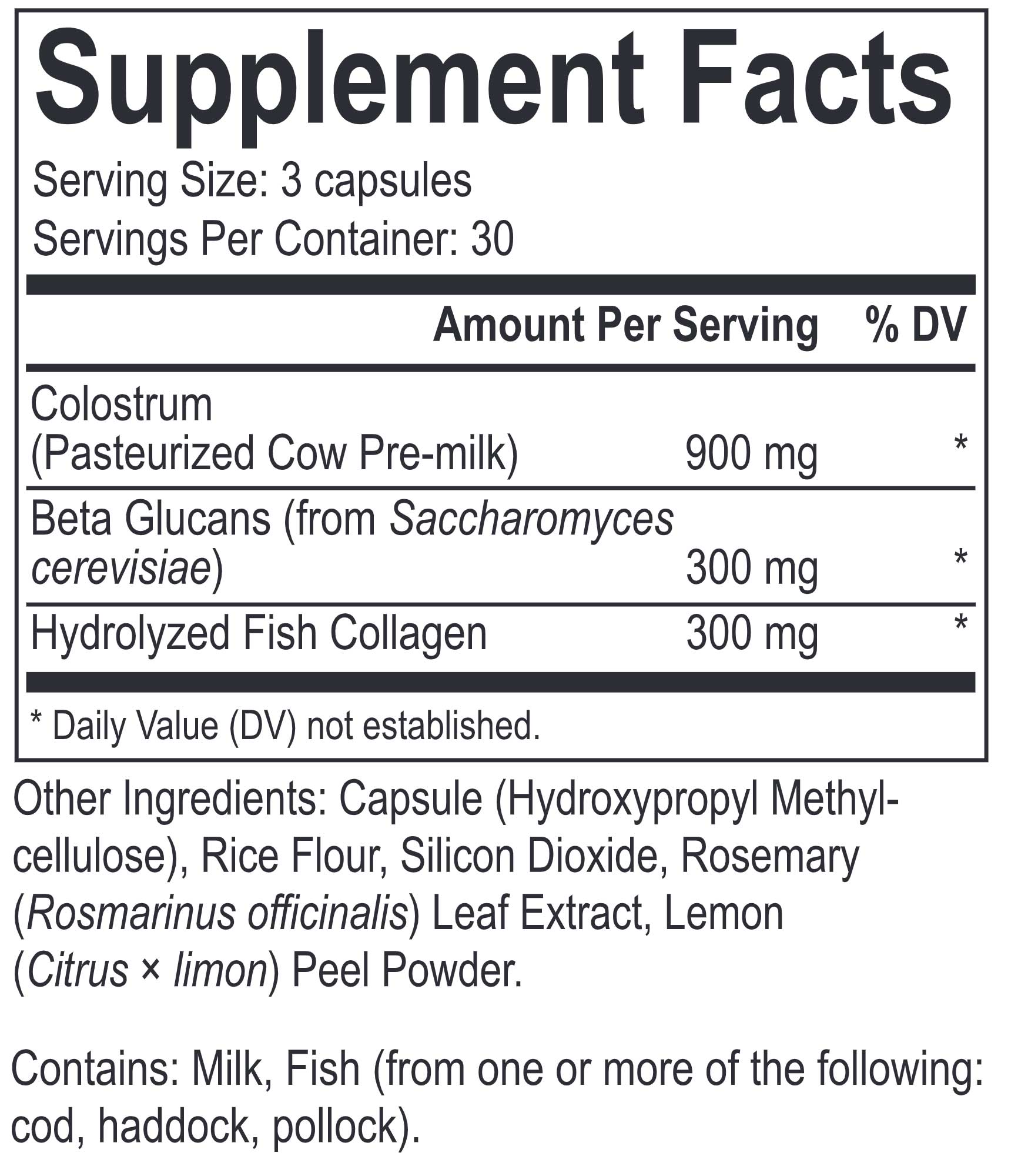 Energetix GALT-Immune Ingredients