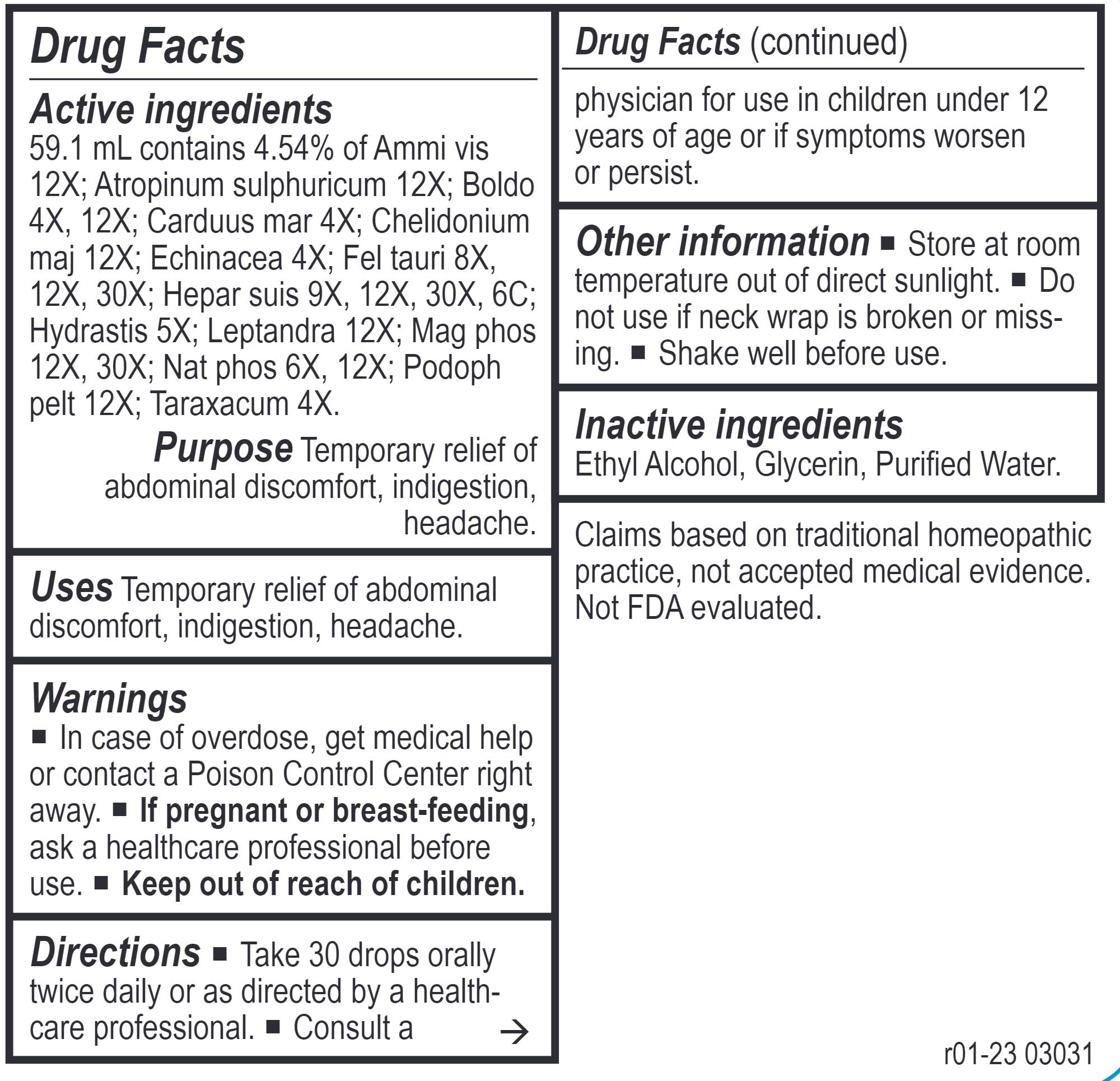 Energetix GB-Tone Ingredients