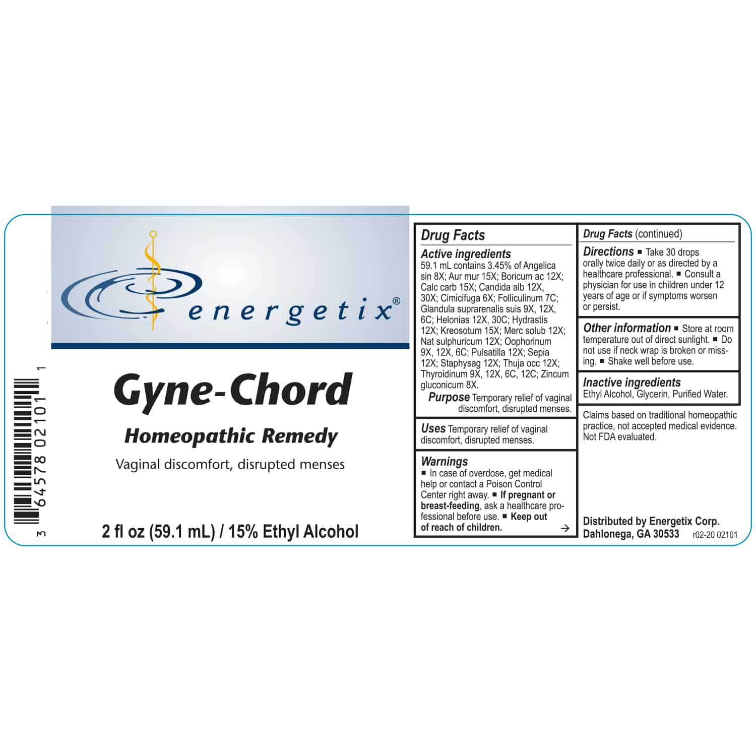 Energetix Gyne-Chord Label